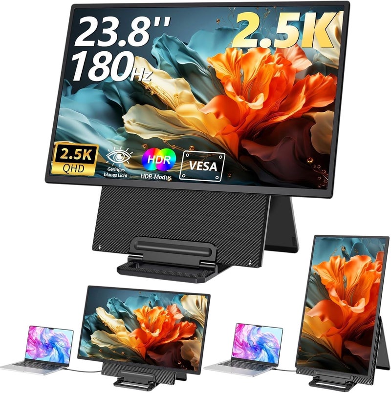 V2COM D1 23.8-Inch 2.5K QHD 180Hz IPS Portable Monitor - Image 2