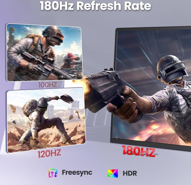 V2COM D1 23.8-Inch 2.5K QHD 180Hz IPS Portable Monitor - Image 4