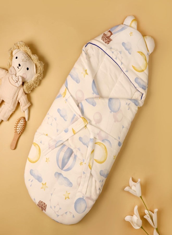 Kicks & Crawl Cloud Cuddles Carry Nest |Cotton Sleep nest for Infants & New Born Baby | Portable/Travel & Skin Friendly | 0-6 Months - Image 2