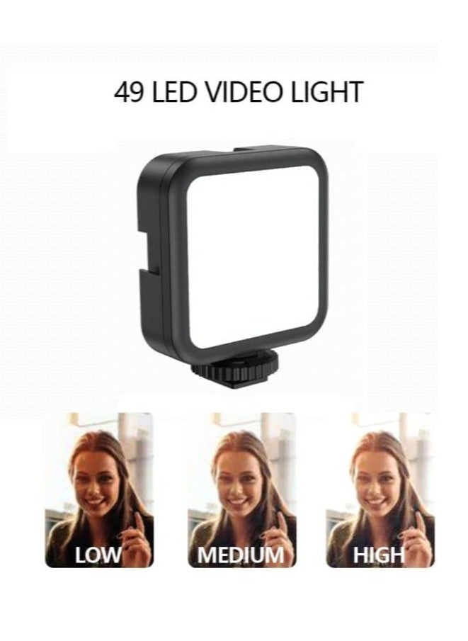 Smartphone  Camera Vlogging Studio Kits Video Shooting Photography Suit with Microphone LED Fill Light Mini Tripod - Image 5