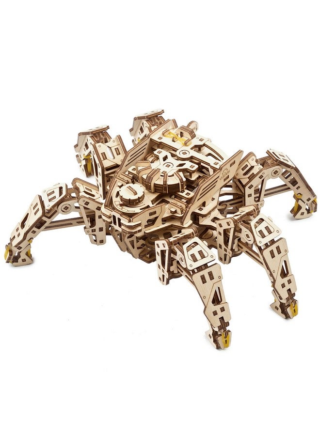 أوجيرز لغز UGEARS Hexapod Explorer ثلاثي الأبعاد - روبوت عنكبوت ميكانيكي بمحرك زنبركي قوي - ألغاز خشبية ثلاثية الأبعاد للكبار والصغار مجموعة ألغاز روبوت خشبية ثلاثية الأبعاد (يصل طولها إلى 10 أقدام) - Image 1
