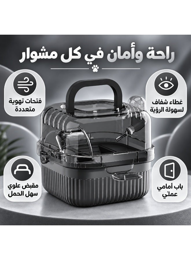 Portable Hamster Cage for Outdoor Travel - 2 Tier Hamster House Spacious Villa - Small Breathable Pet Carrier - Image 2