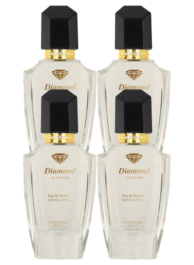 الرحاب 4 قطع عطر دايموند 80مل - Image 1