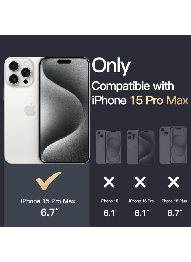 تايجر iPhone 15 Pro Max Case Cover Compatible with MagSafe Camera Lens Protection Scratch-Resistant Magnetic Phone Cover for iPhone 15 Pro Max 6.7-Inch - Image 2