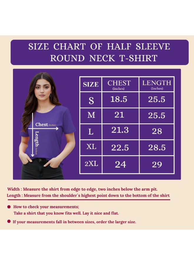 برينت شوب فور مي مجموعة من 5 تيشرتات نسائية برقبة دائرية | أكمام قصيرة | تيشرتات قطنية | ملابس مريحة للاستخدام اليومي، وللنادي الرياضي - Image 3