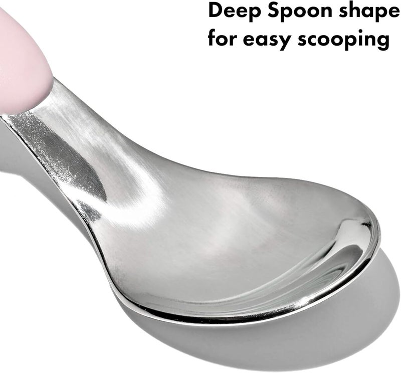 OXO Tot On-the-Go Fork and Spoon Set - Blossom - Image 4