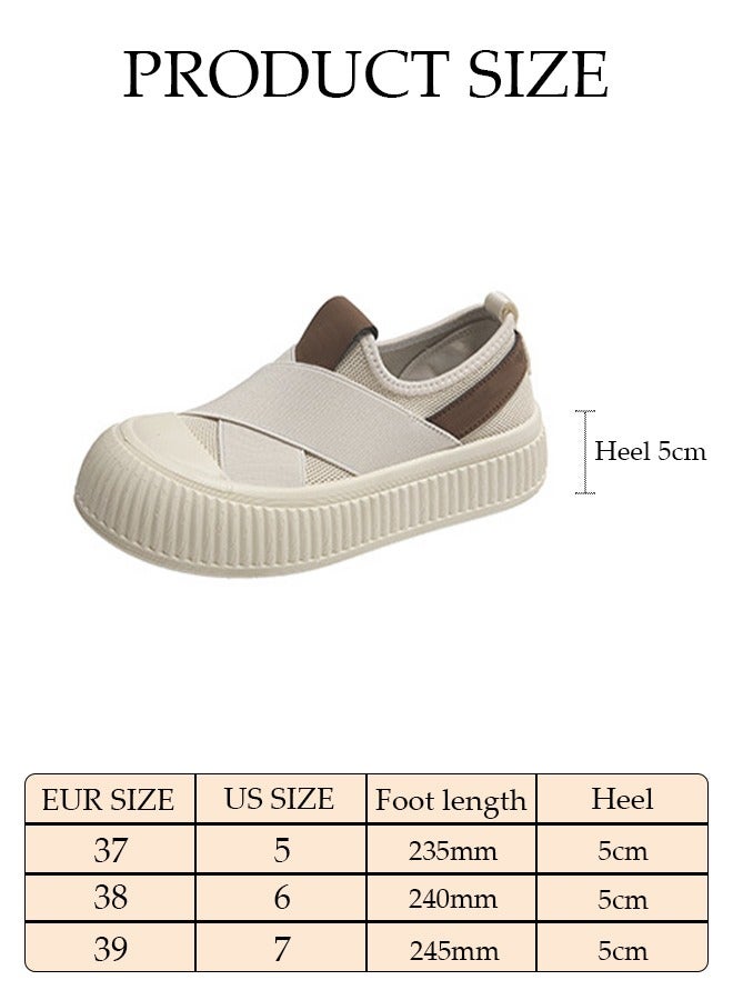 DUNISO Women's Fashion Flat Shoes Breathable Casual Student Sneakers Board Shoes for Outdoor Walking Shoes - Image 4