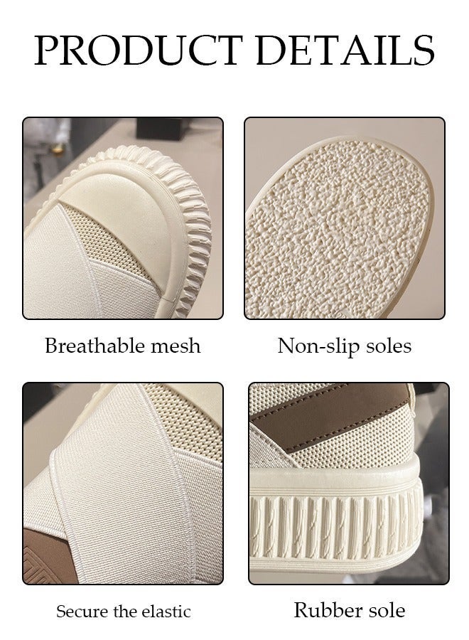 DUNISO Women's Fashion Flat Shoes Breathable Casual Student Sneakers Board Shoes for Outdoor Walking Shoes - Image 3