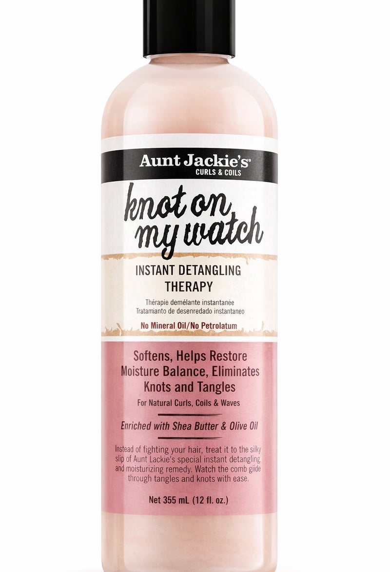 Aunt Jackie’s Knot On My Watch Instant Detangling Therapy 355ml Leave-In Conditioner for Knots & Tangles | Moisture Balance | Shea Butter & Olive Oil