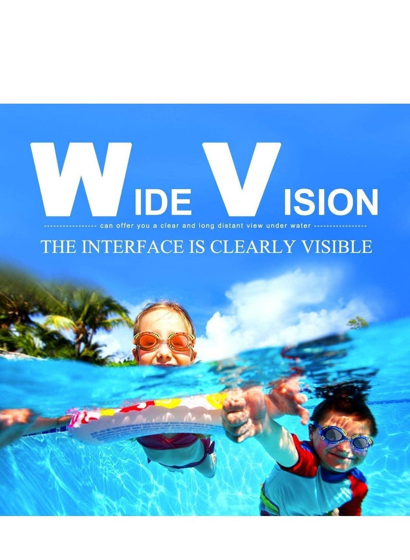 Y&D Kids Swimming Goggles Set With Swim Cap, Nose Clip, Ear Plugs, Case - Waterproof, No Leaking, Anti-Fog, UV Protection, Free Protection - Image 4