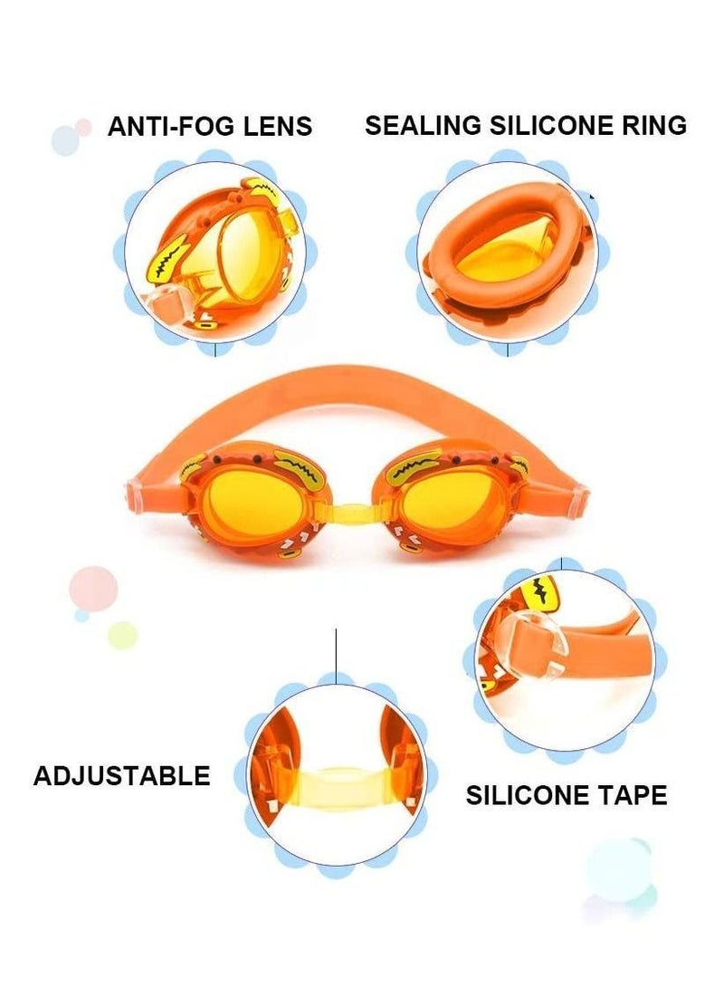 Y&D Kids Swimming Goggles Set With Swim Cap, Nose Clip, Ear Plugs, Case - Waterproof, No Leaking, Anti-Fog, UV Protection, Free Protection - Image 3