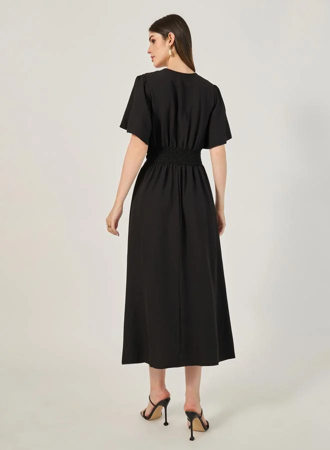 Styli Flutter Sleeve Dress