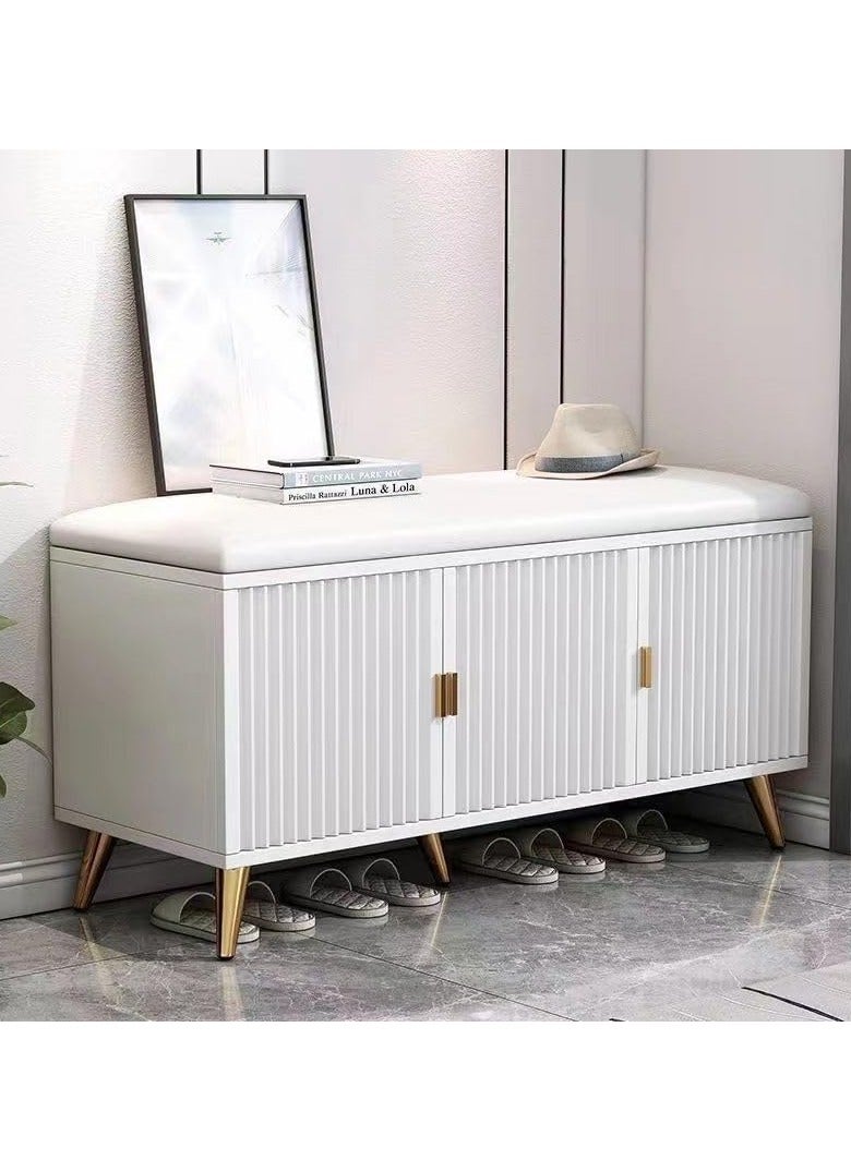 حذاء البراز مع اثنين من باب خزانة الأحذية مع قدرة كبيرة لينة المنزلية طويلة حامل الحذاء ( 90 * 30 * 50 سم ) - Image 1