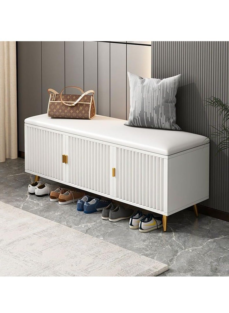 حذاء البراز مع اثنين من باب خزانة الأحذية مع قدرة كبيرة لينة المنزلية طويلة حامل الحذاء ( 90 * 30 * 50 سم ) - Image 2