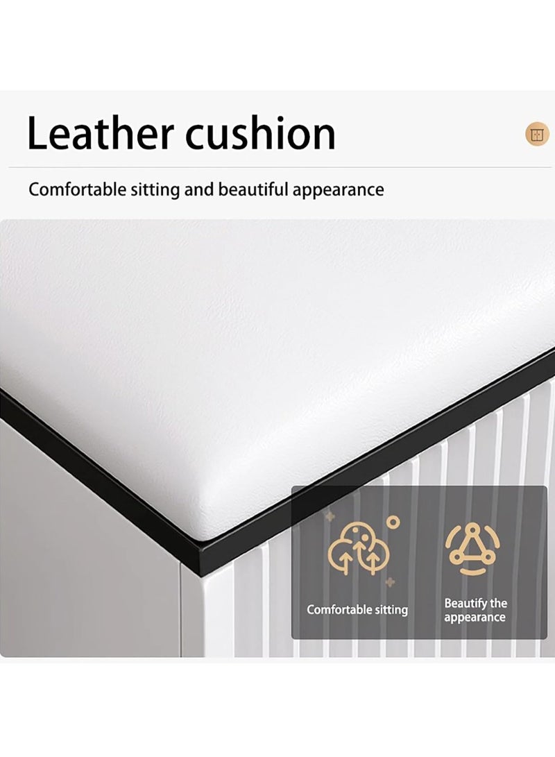 حذاء البراز مع اثنين من باب خزانة الأحذية مع قدرة كبيرة لينة المنزلية طويلة حامل الحذاء ( 90 * 30 * 50 سم ) - Image 5