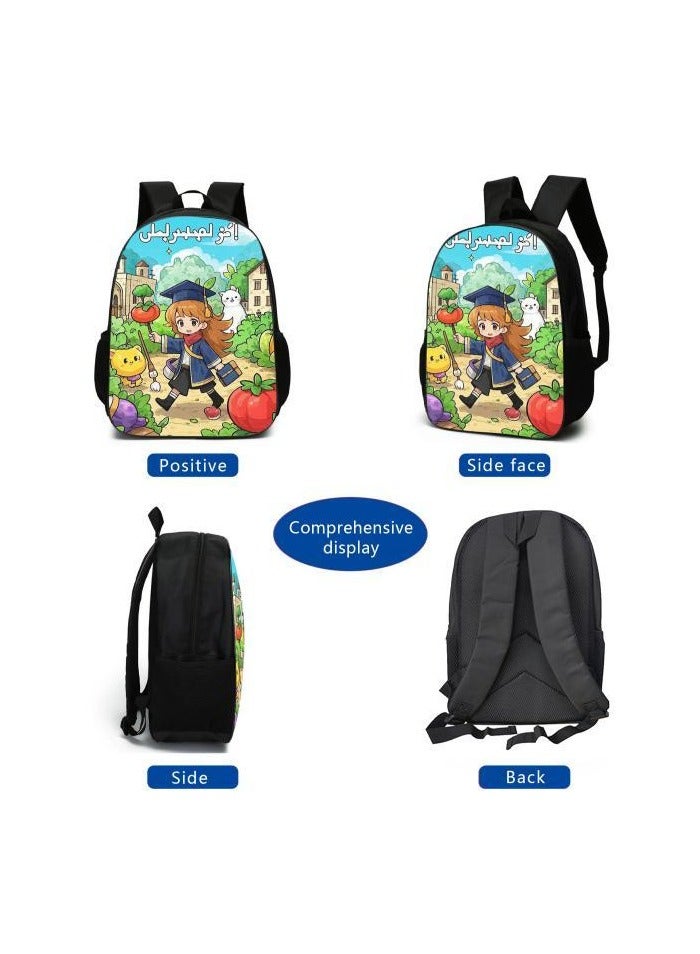 Cartoon style universal three-piece schoolbag - 953