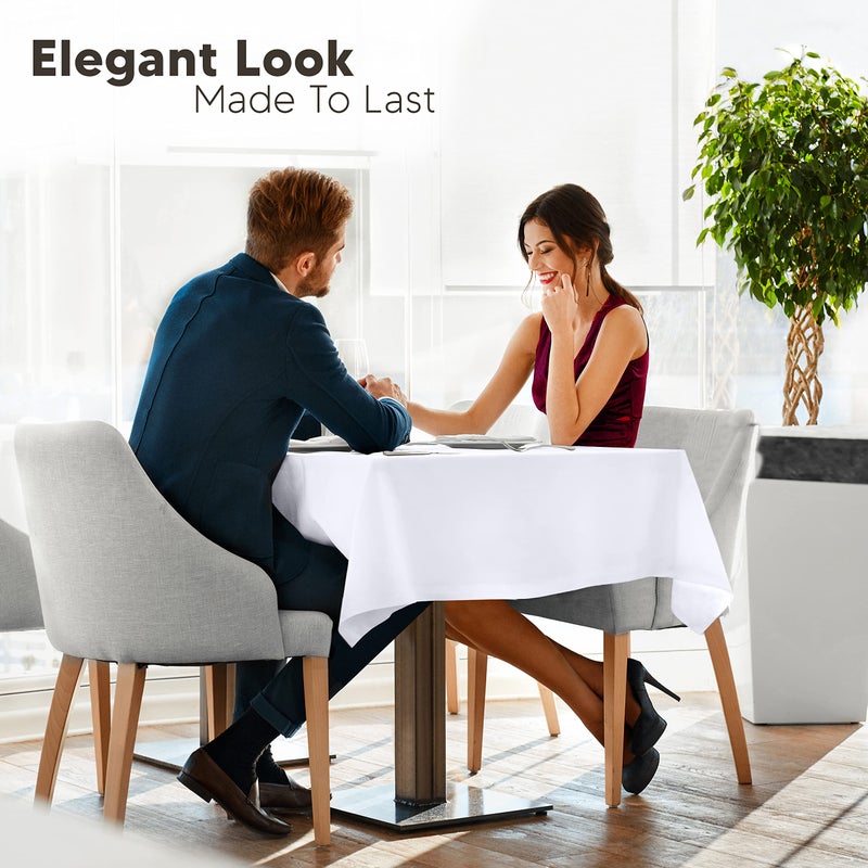 Utopia Kitchen Rectangle Table Cloth 2 Pack [60x84 Inches  White] Tablecloth Machine Washable Fabric Polyester Table Cover for Dining  Buffet Parties  Picnic  Events  Weddings and Restaurants - Image 4