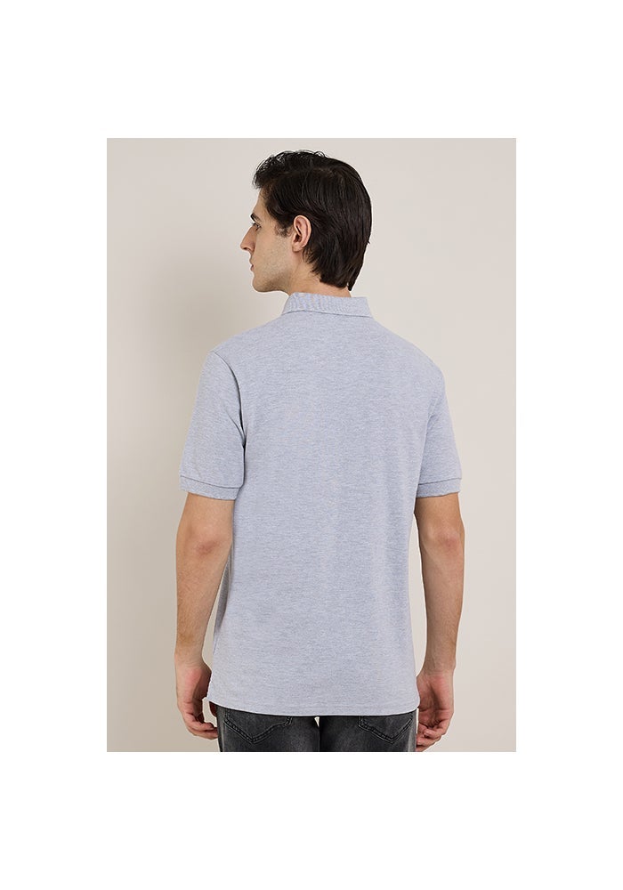 R&B Solid Polo T-Shirt with Short Sleeves - Image 4