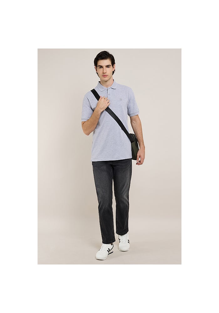 R&B Solid Polo T-Shirt with Short Sleeves - Image 2