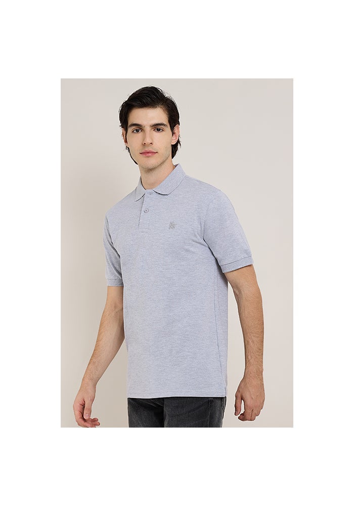 R&B Solid Polo T-Shirt with Short Sleeves - Image 3