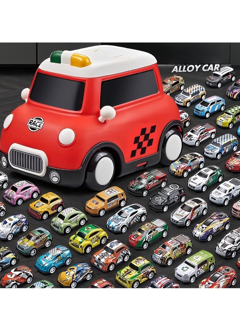 32 Pack Pull Back Toy Cars with Large Car Storage Box And Themed Large Map, Back to Force Toy Cars, Alloy Cast Mini Die-Cast Race Cars, Party Favor Cars Toys, Best Gifts for Toddlers, Birthday Gifts - Image 5