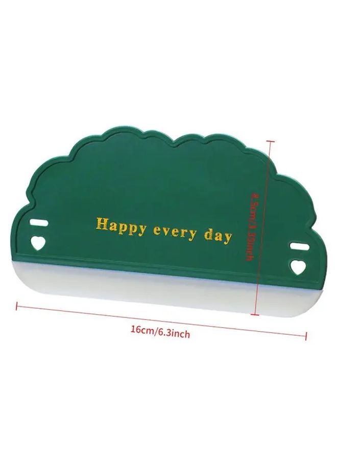 Green Cloud Shaped Silicone Wiping Plate Mini Cleaning Tool For Bathroom Mirrors Glass - Image 1