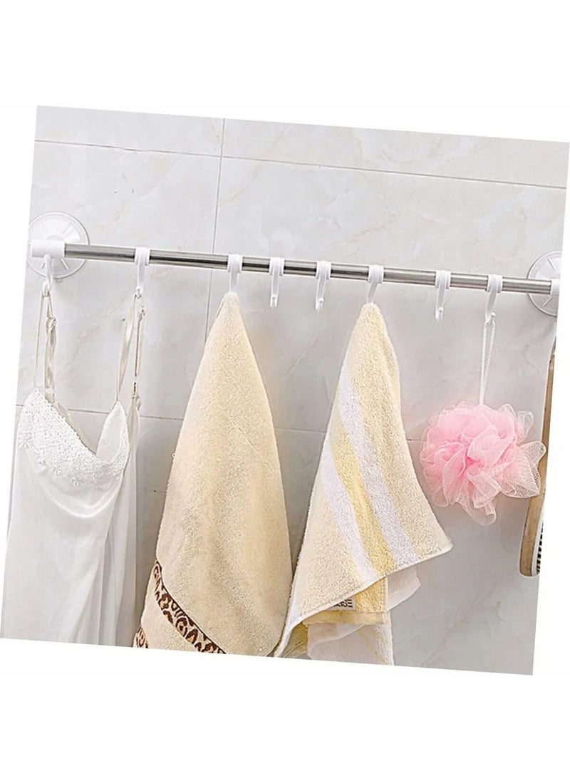 Octopus Bazaar Screwless Mounting - Bathroom Kitchen Hanger Suction Cup Super Adhesive 8 Hooks 47 cm Hanger 1 Piece  - Image 1