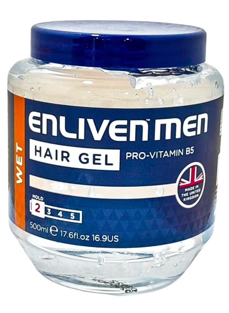 Enliven Men Hair Gel Wet With Pro - Vitamin B5 - 500 Ml