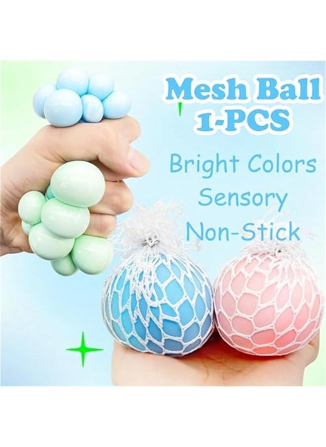 Generic - Grape Mesh Squishy Toys Stress Balls for Adults (1PCS) Squishy Fidget Toys Squishy Dough Ball, Sensory Squish Balls, Stress Relief Toy Sensory Toys for Autistic Children Basket Stuffers. - Image 1