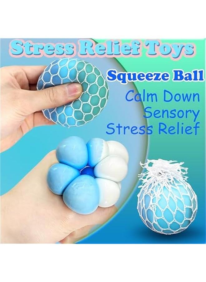 Generic - Grape Mesh Squishy Toys Stress Balls for Adults (1PCS) Squishy Fidget Toys Squishy Dough Ball, Sensory Squish Balls, Stress Relief Toy Sensory Toys for Autistic Children Basket Stuffers. - Image 1