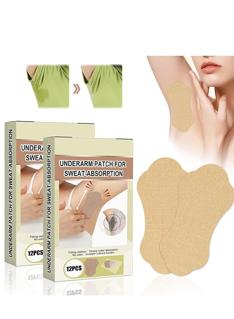 Underarm Sweat Pads for Women and Men Armpits, Disposable Invisible Armpit for Absorbent Deodorant Prevention Antiperspirant Sticker - Image 1