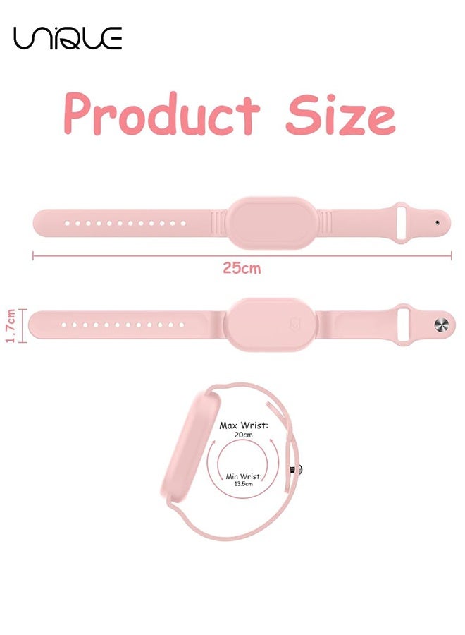 Unique With Silicone Bracelet for Samsung Galaxy Smart Tag 2 - Silicon Protective Case - Adjustable Anti-Lost Watch Band for Toddler Child Protective Case for Backpack, Kids, Elders, Luggage, Pets - Pink  - Image 2