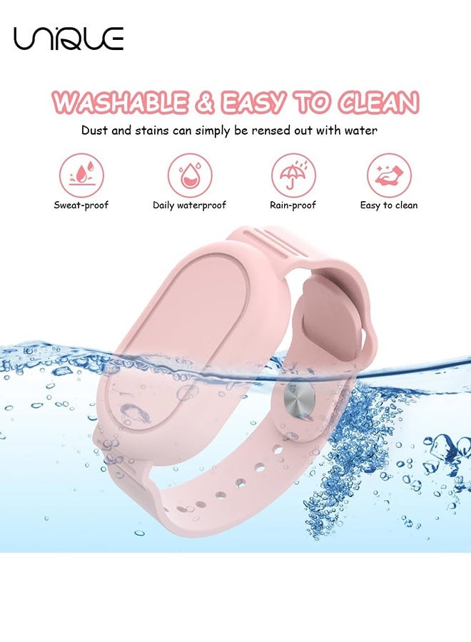 Unique With Silicone Bracelet for Samsung Galaxy Smart Tag 2 - Silicon Protective Case - Adjustable Anti-Lost Watch Band for Toddler Child Protective Case for Backpack, Kids, Elders, Luggage, Pets - Pink  - Image 3