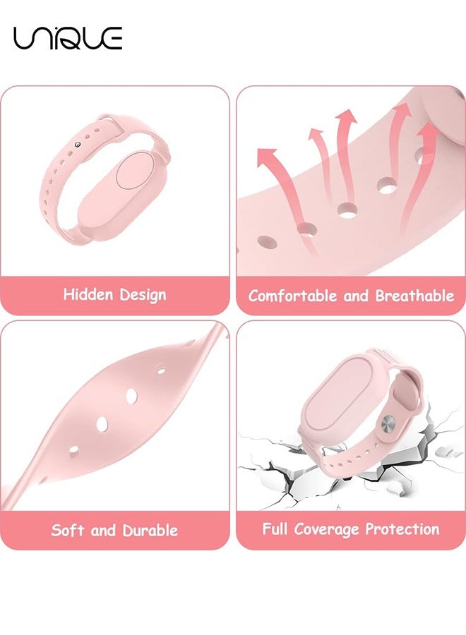 Unique With Silicone Bracelet for Samsung Galaxy Smart Tag 2 - Silicon Protective Case - Adjustable Anti-Lost Watch Band for Toddler Child Protective Case for Backpack, Kids, Elders, Luggage, Pets - Pink  - Image 4