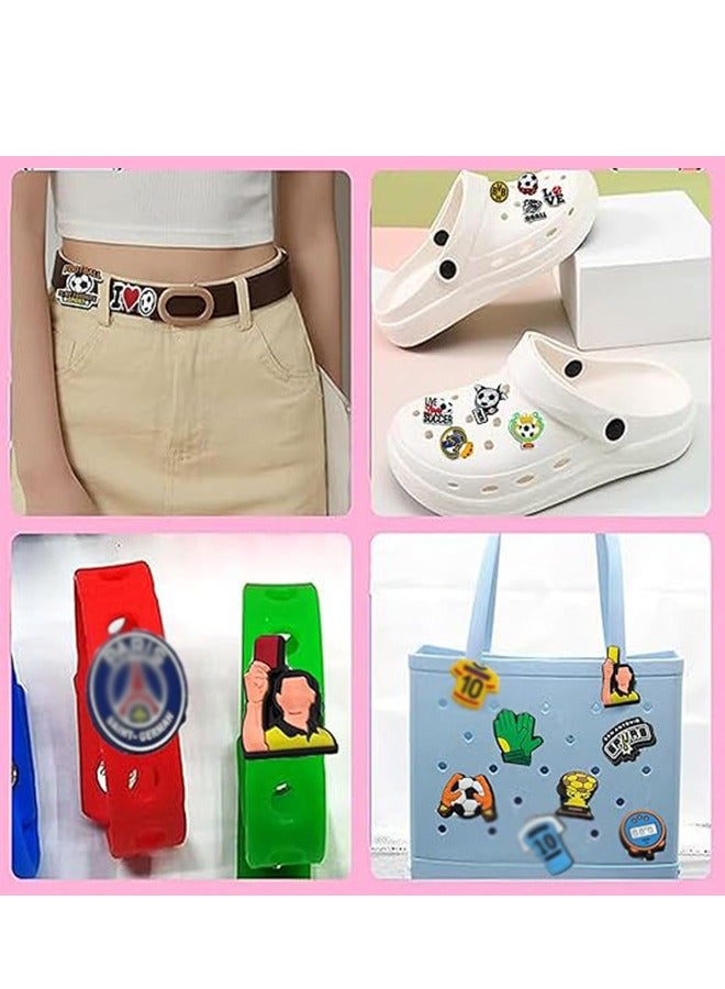 31PCS  Crocs Charms, Shoe Decoration, Shoe Charms, Football Series, World Cup Theme Hole Decorations - Image 4
