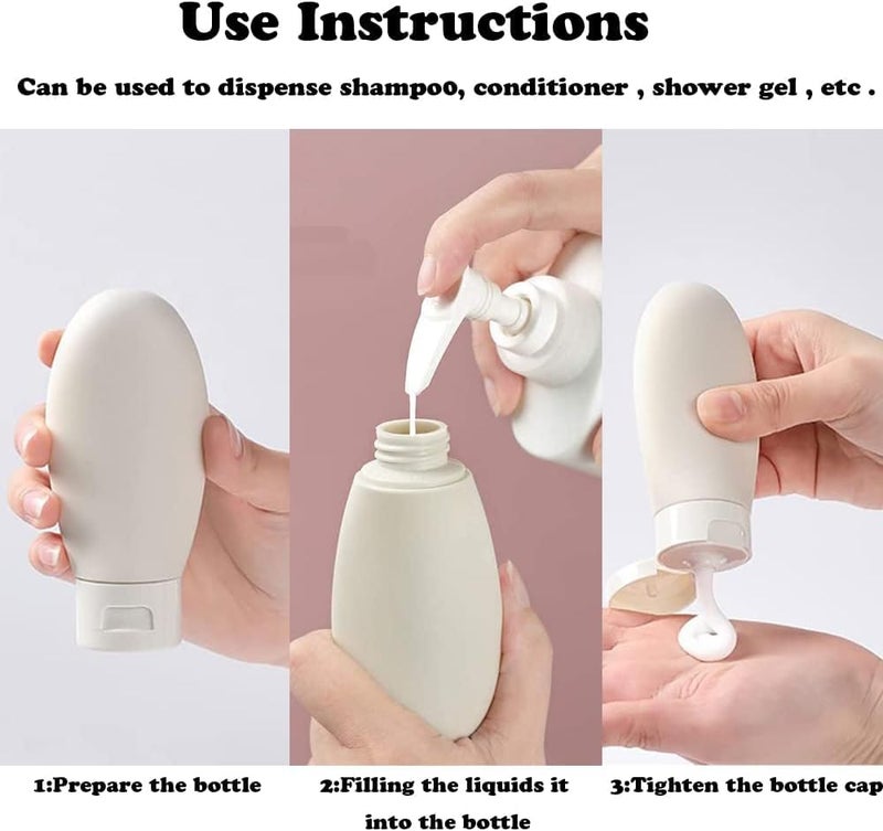 Emergity Refillable Travel Bottler, Silicon Travel Bottle for Toiletries, Essential Small bottles for Travel, Women Toiletry bottle for Shampoo, Conditioner, Moisturizer, Creams Storage (Multicolor) - Image 4