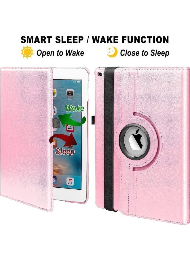 vesus 360 Degree Rotating Case Cover for iPad 9.7 (2018/2017), iPad Air 2, iPad Air - Auto Sleep/Wake - Pink - Image 3