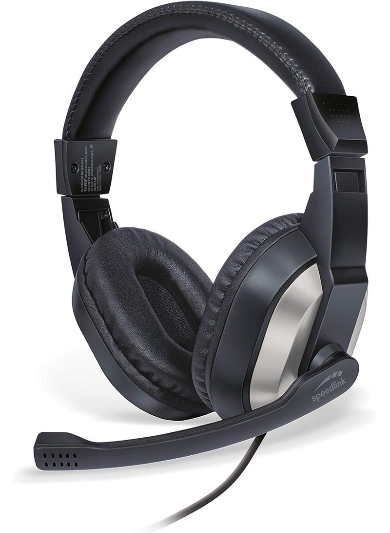 سبيدلينك سبيد لينك سماعة رأس ستيريو ثيبي، أسود  SL-870020-BK - Image 1