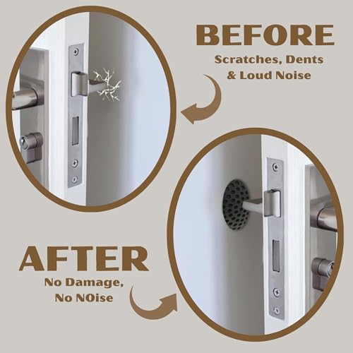 Hian Black Silicone Door Stopper Bumpers (Pack of 4) | Anti-Collision Wall & Floor Protection Pads | Noise-Reducing Door Guards | Universal Fit - Image 4