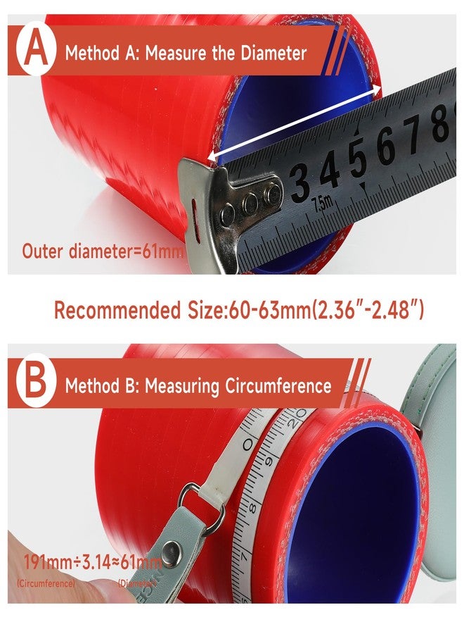 AKIHISA T-Bolt Hose Clamp,60-63mm OD Range 304 Stainless Steel Pipe Strap Clamp, Adjustable Heavy Duty Tube Clamp (2Pack, 2.36" to 2.48") - Image 3