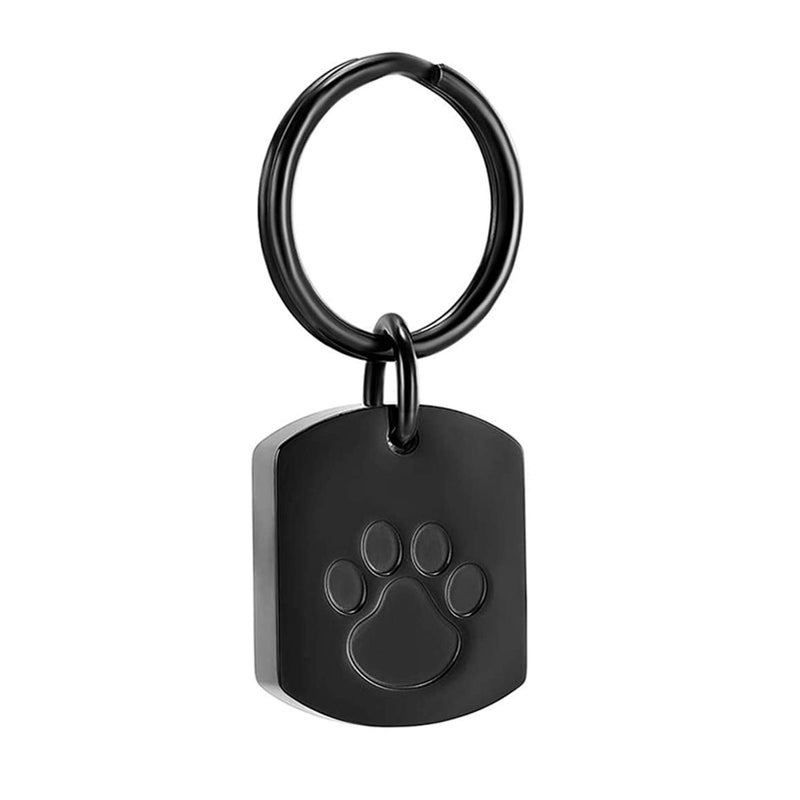 RIPFEVURN Pet Cremation Jewelry Dog Cat Paw Urn Keychain for Ashes for Women Men Memorial Keepsake PendantBlack - Image 2