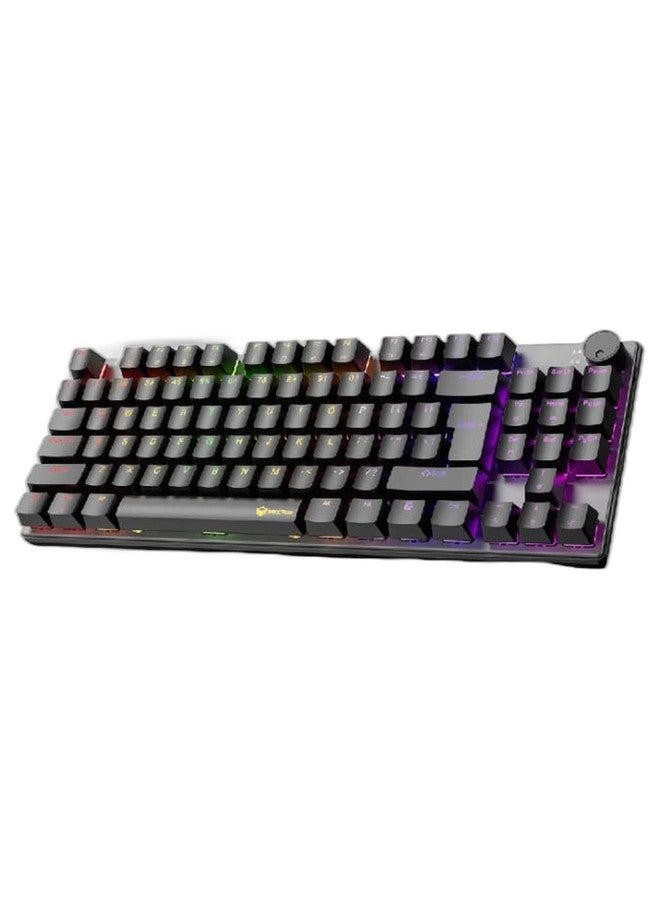 MEETION MT-MK008Pro 80% Wired Mechanical Gaming Keyboard, Hot-Swap Red Switches, RGB, Full Key Anti-Ghosting, Volume Knob, USB Type-C, Black - Image 1