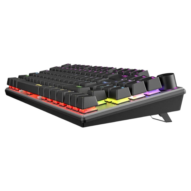 MEETION MT-MK008Pro 80% Wired Mechanical Gaming Keyboard, Hot-Swap Red Switches, RGB, Full Key Anti-Ghosting, Volume Knob, USB Type-C, Black - Image 4