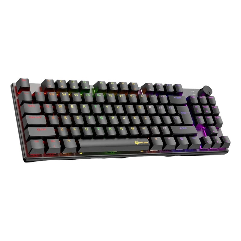 MEETION MT-MK008Pro 80% Wired Mechanical Gaming Keyboard, Hot-Swap Red Switches, RGB, Full Key Anti-Ghosting, Volume Knob, USB Type-C, Black - Image 5