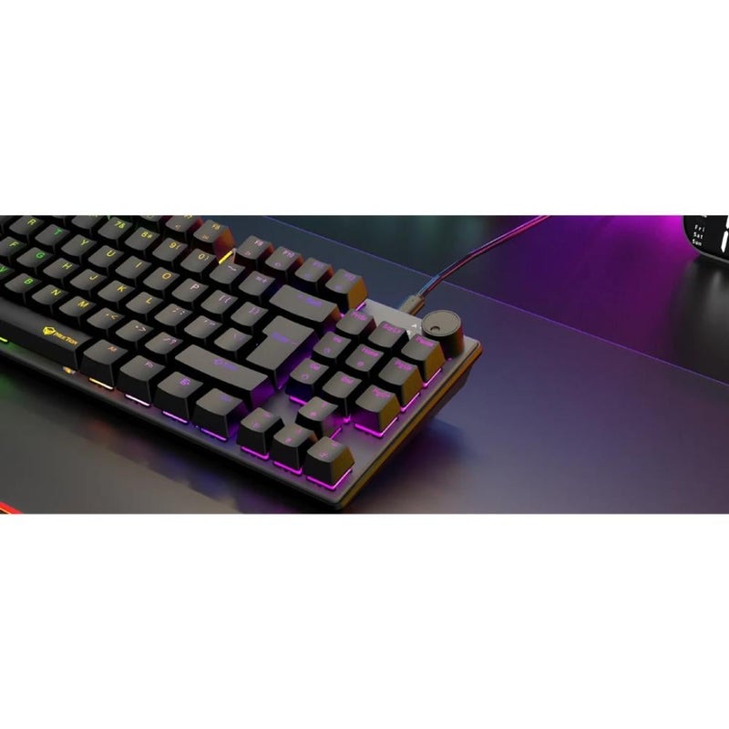 MEETION MT-MK008Pro 80% Wired Mechanical Gaming Keyboard, Hot-Swap Red Switches, RGB, Full Key Anti-Ghosting, Volume Knob, USB Type-C, Black - Image 2