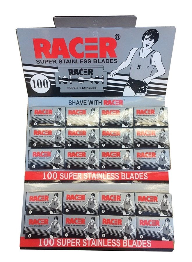 Lord Racer Super Stainless Double Edge Safety Razor Blades, 100 blades (20x5)  - Image 1