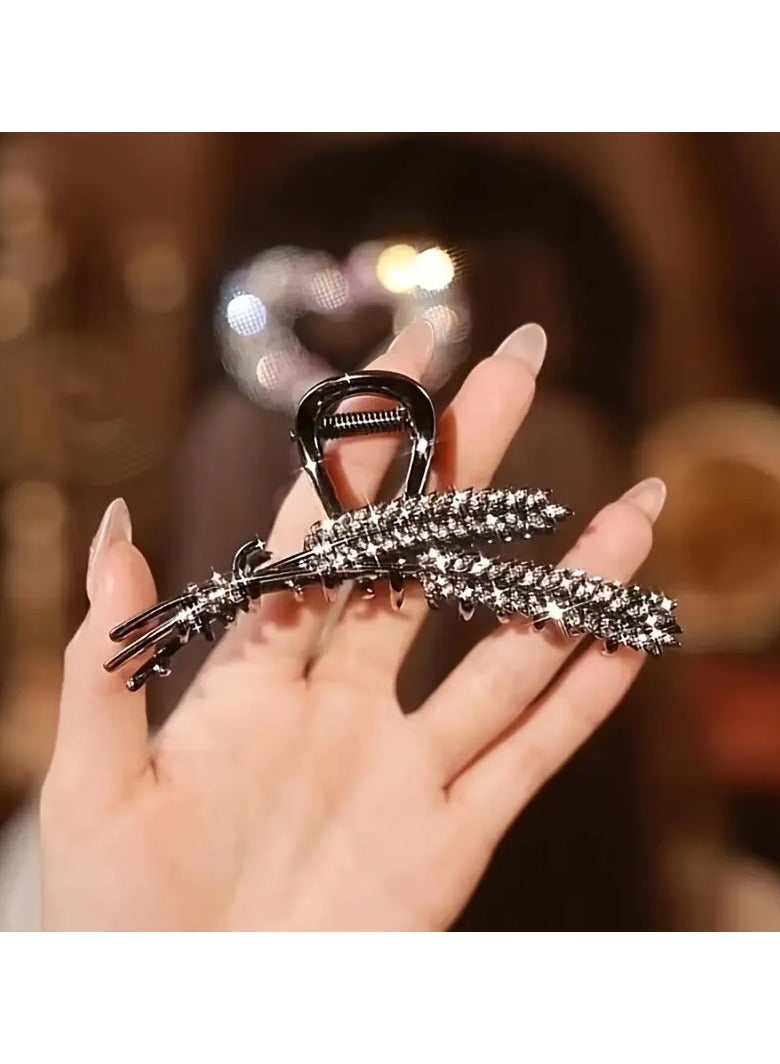 Goolsky Elegant Alloy Grappling Hook Hair Clip with Wheat Design - Perfect for Valentine's Day - Image 1