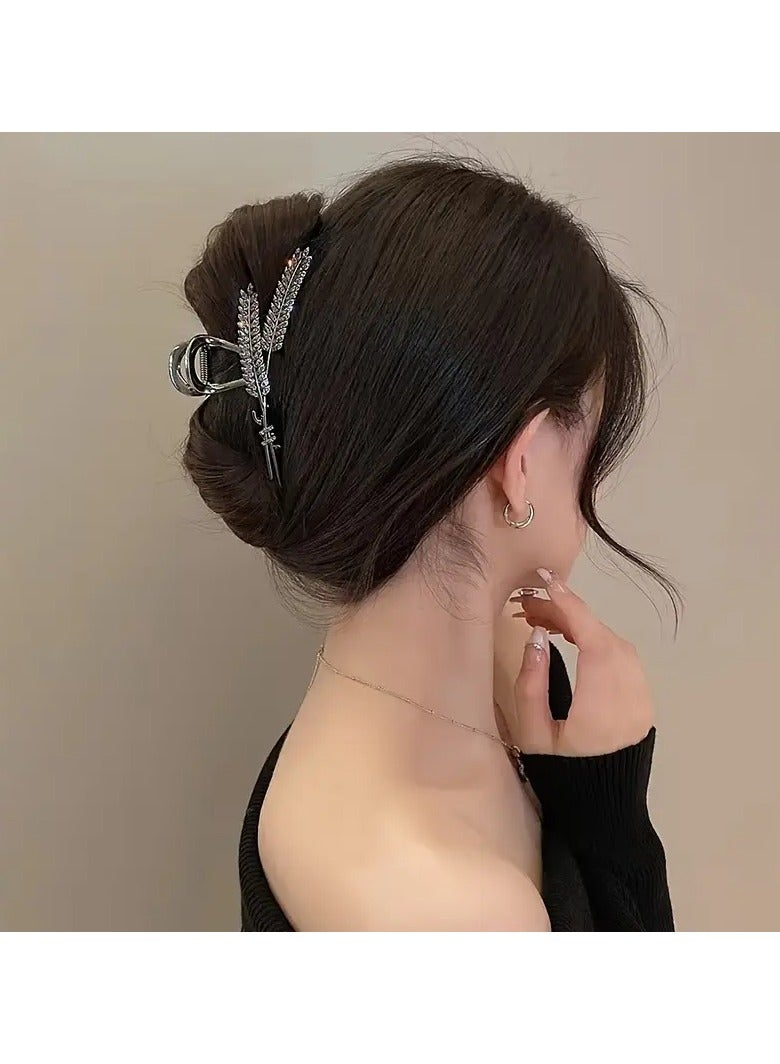 Goolsky Elegant Alloy Grappling Hook Hair Clip with Wheat Design - Perfect for Valentine's Day - Image 2