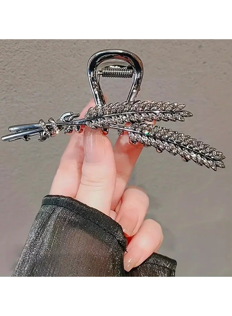 Goolsky Elegant Alloy Grappling Hook Hair Clip with Wheat Design - Perfect for Valentine's Day - Image 4