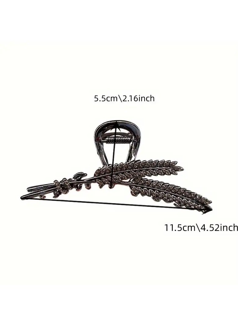 Goolsky Elegant Alloy Grappling Hook Hair Clip with Wheat Design - Perfect for Valentine's Day - Image 5